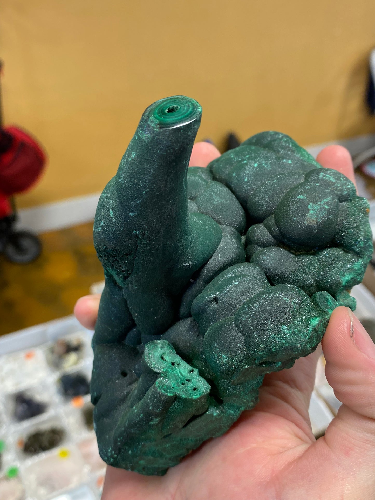 Malachite stalagmite